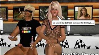 Devil jerry fucking two sexy 3D cartoon blondes porn video